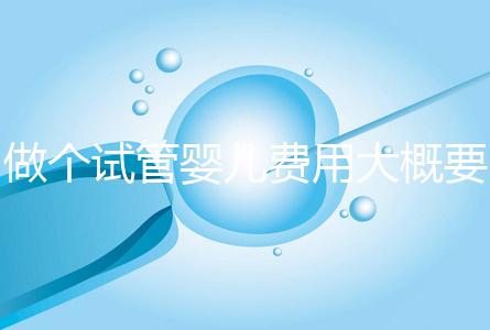 做個(gè)試管嬰兒費(fèi)用大概要多少（做個(gè)試管嬰兒費(fèi)用大概要多少錢）